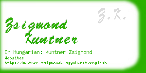 zsigmond kuntner business card
